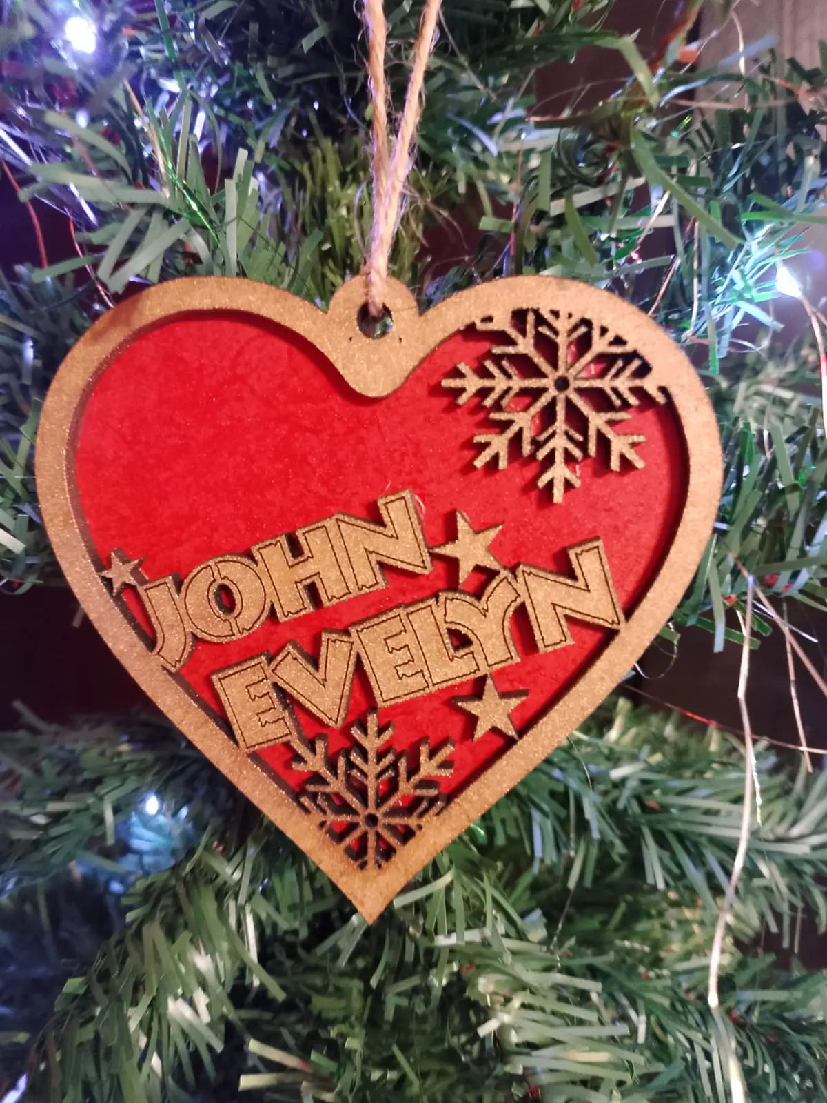 Personalised MDF Christmas Baubles 80mm