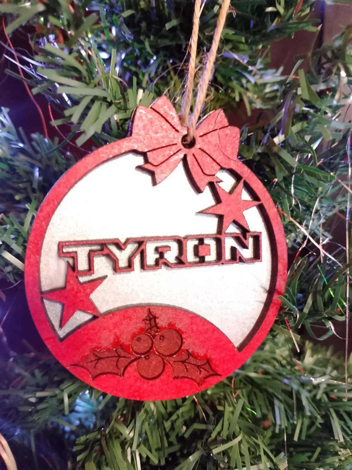 Personalised MDF Christmas Baubles 80mm